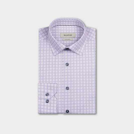 HOUNDSTOOTH CHECK 8 WAY STRETCH SHIRT - LIMESTONE