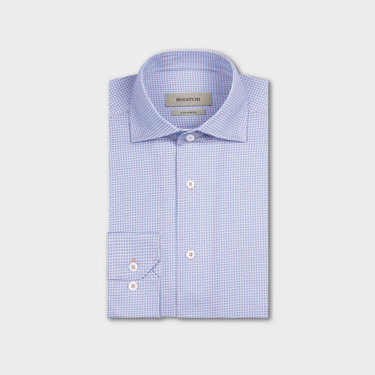 SMALL GEOMETRIC PRINT 8 WAY STRETCH SHIRT - SAND