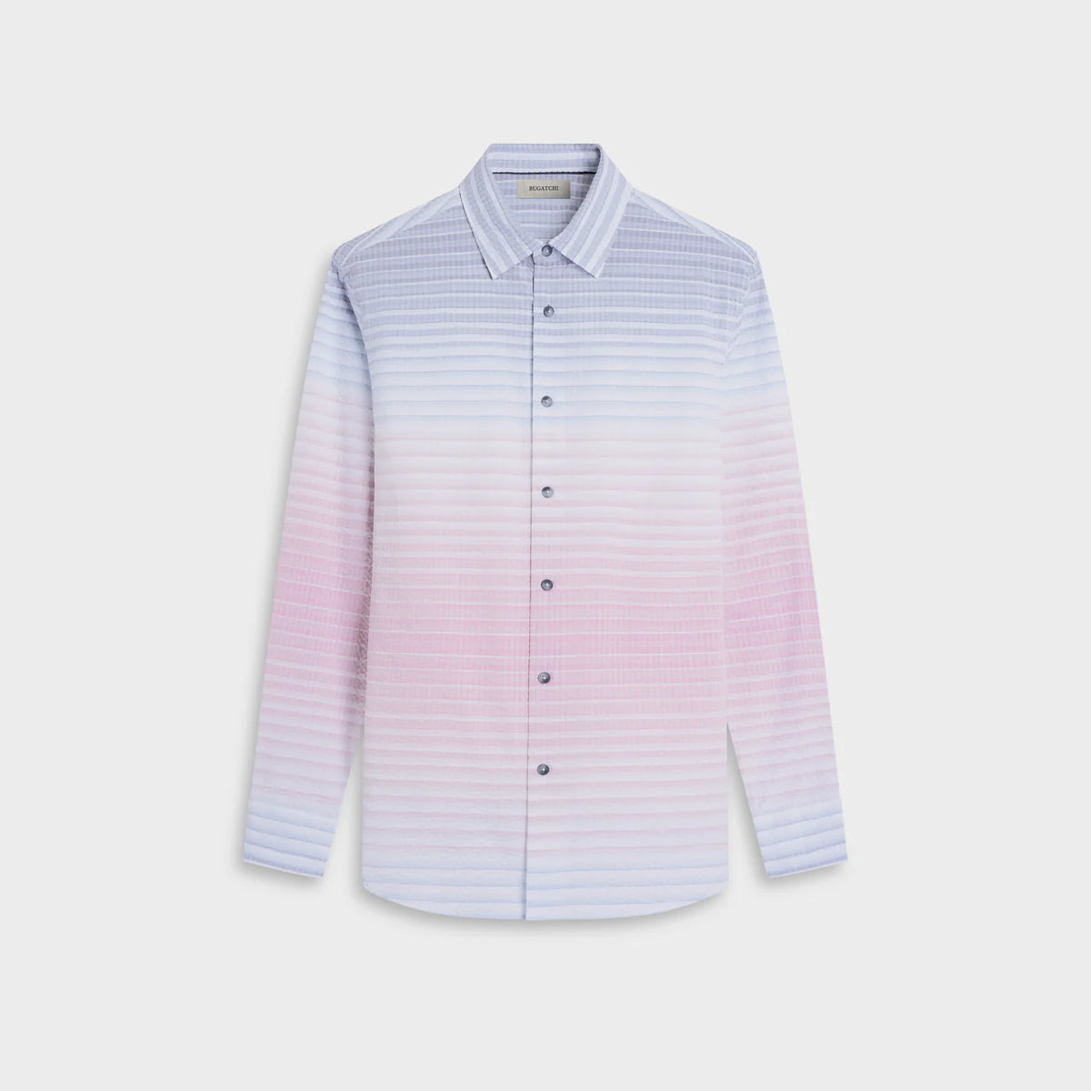 OMBRE CHECK SEERSUCKER SHAPED FIT SHIRT - DUSTY PINK