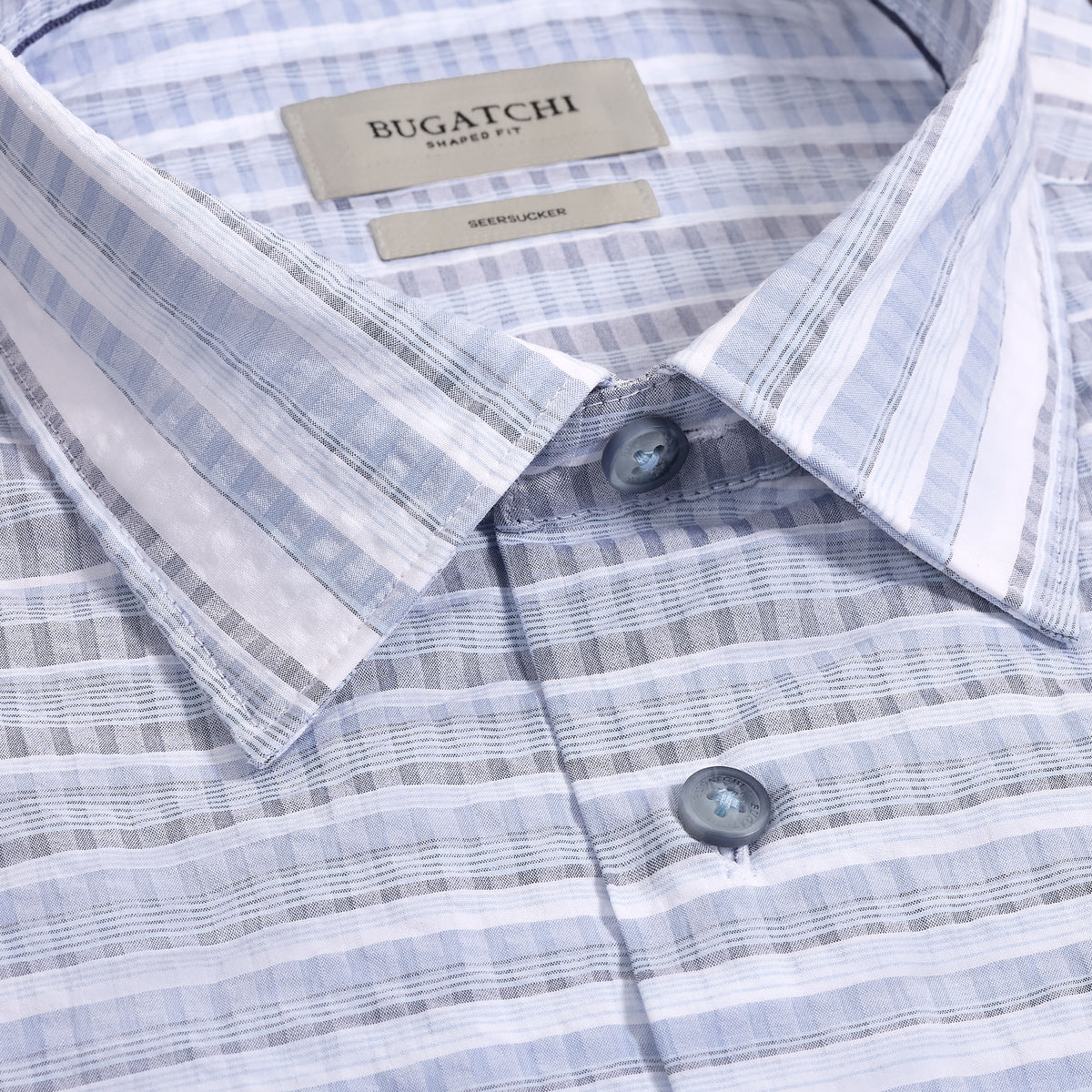 OMBRE CHECK SEERSUCKER SHAPED FIT SHIRT - DUSTY PINK