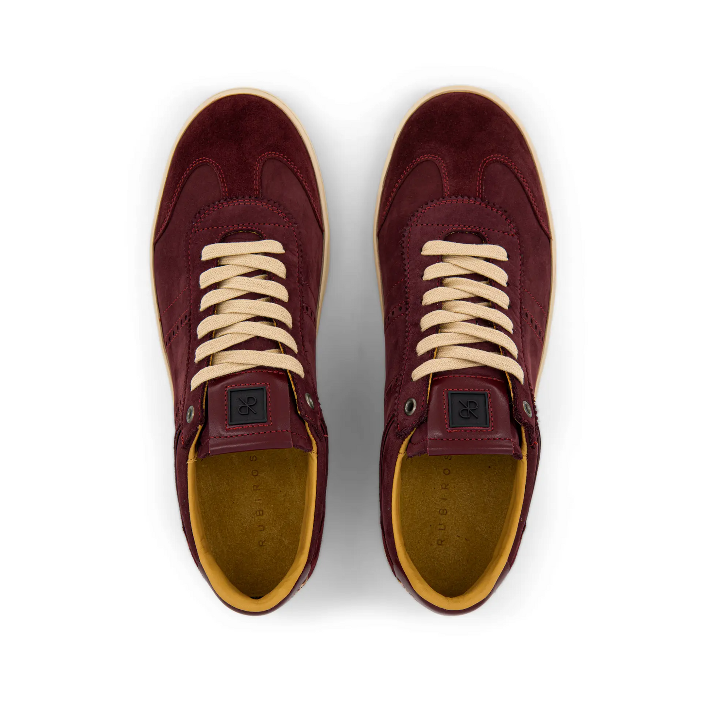JUDY MEN'S NUBUCK LEATHER SUEDE SNEAKER - BORDEAUX