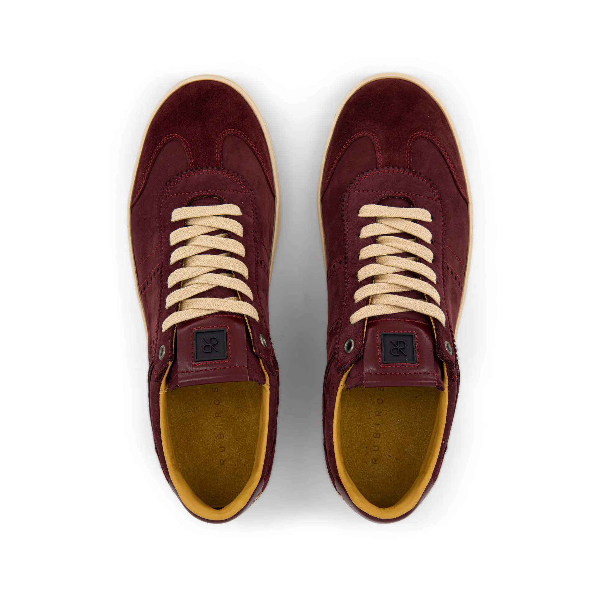 JUDY MEN'S NUBUCK LEATHER SUEDE SNEAKER - BORDEAUX