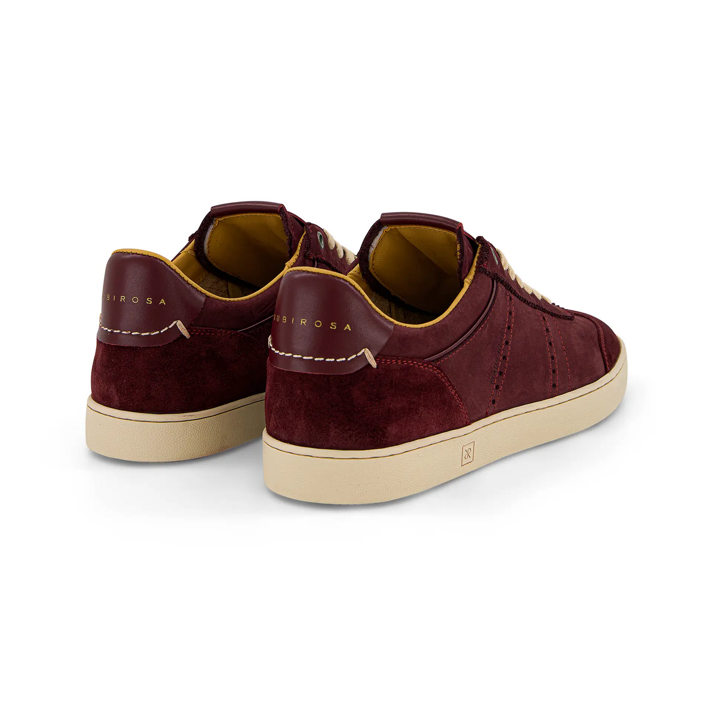 JUDY MEN'S NUBUCK LEATHER SUEDE SNEAKER - BORDEAUX