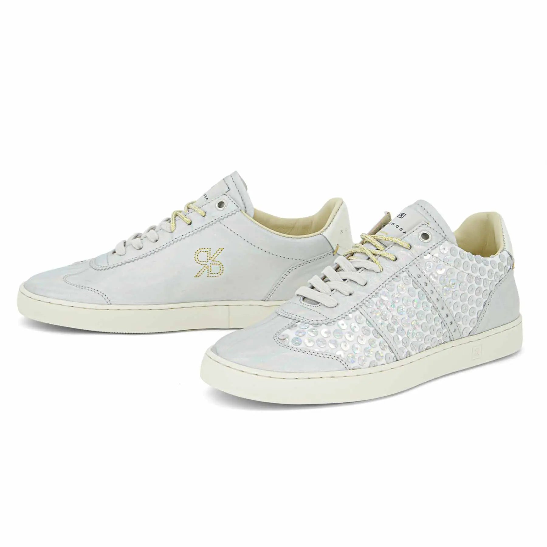 JUDY DO COUTURE WOMEN'S LEATHER SNEAKER - SILVER