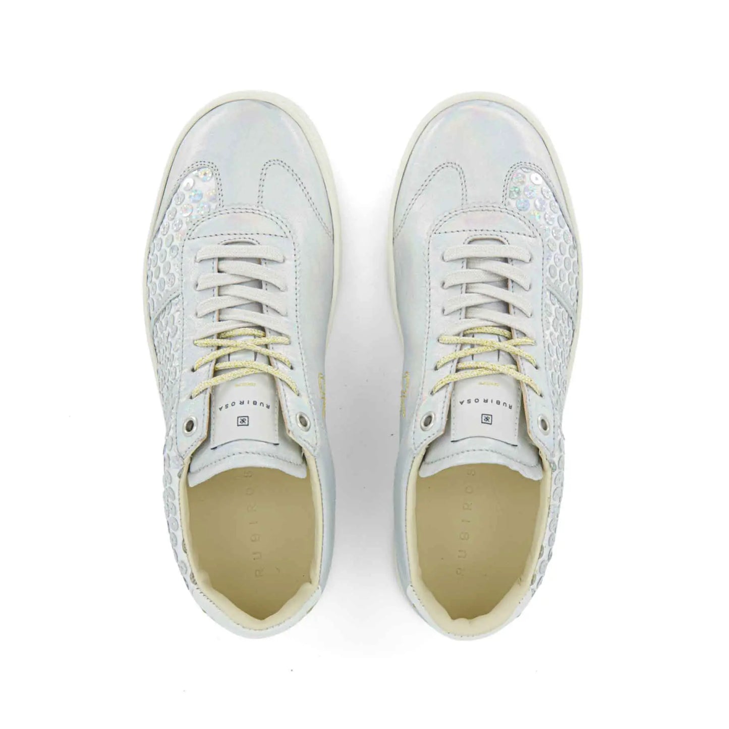 JUDY DO COUTURE WOMEN'S LEATHER SNEAKER - SILVER