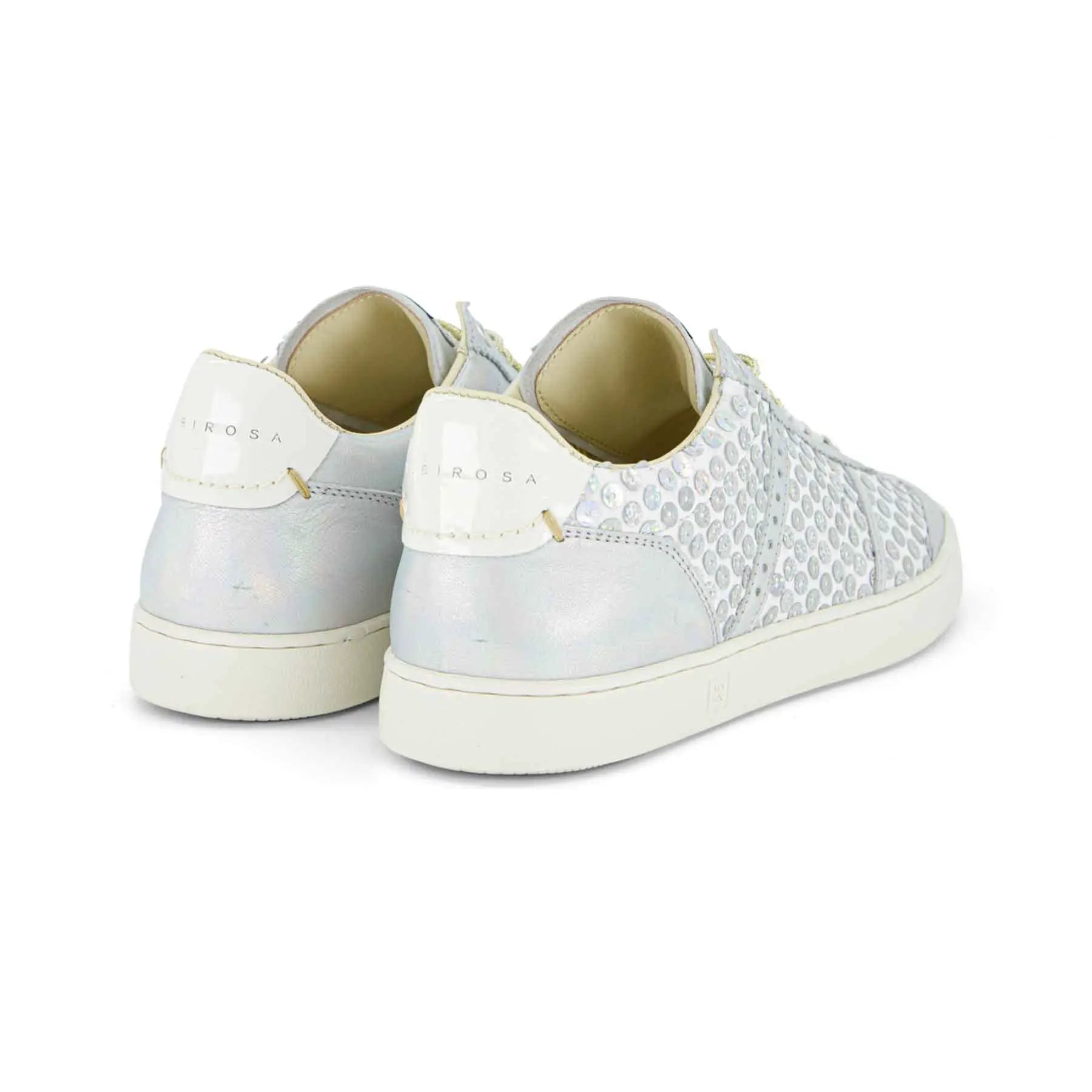 JUDY DO COUTURE WOMEN'S LEATHER SNEAKER - SILVER