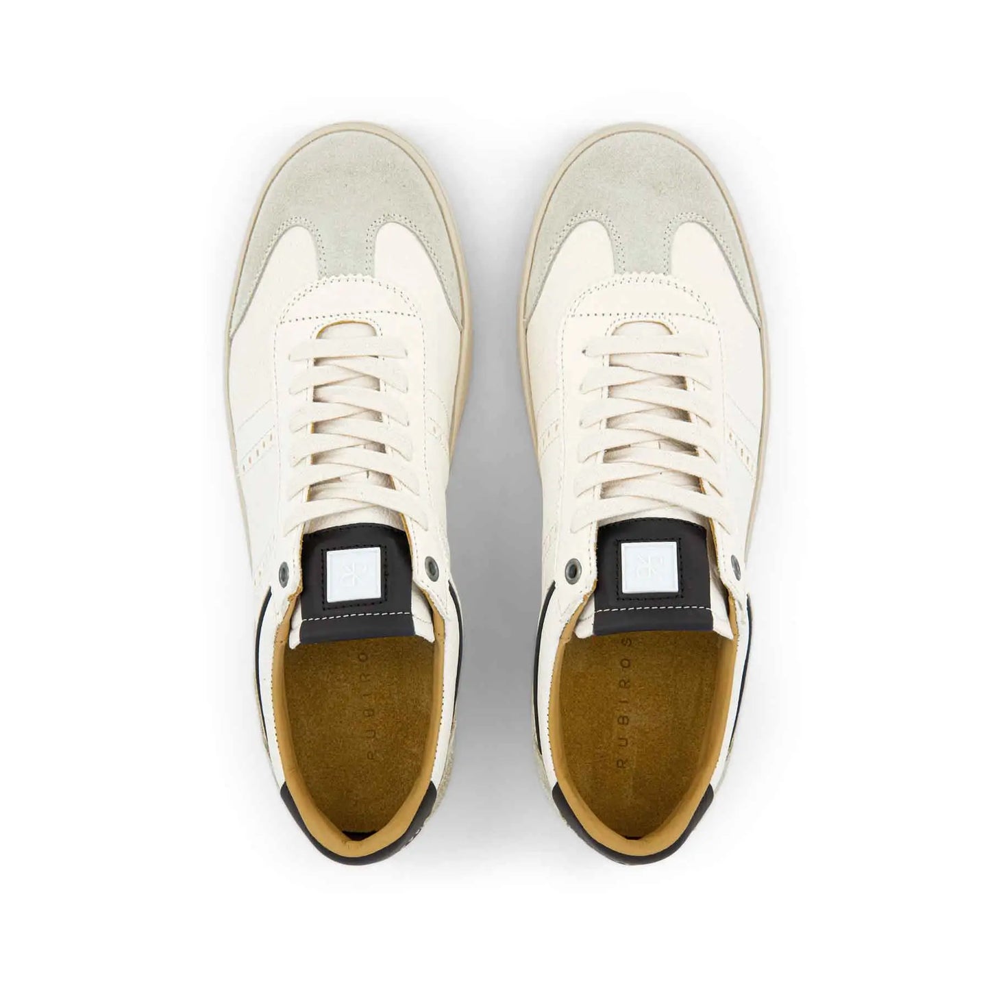 JUDY MEN'S LEATHER SUEDE SNEAKER - WHITE/BLACK