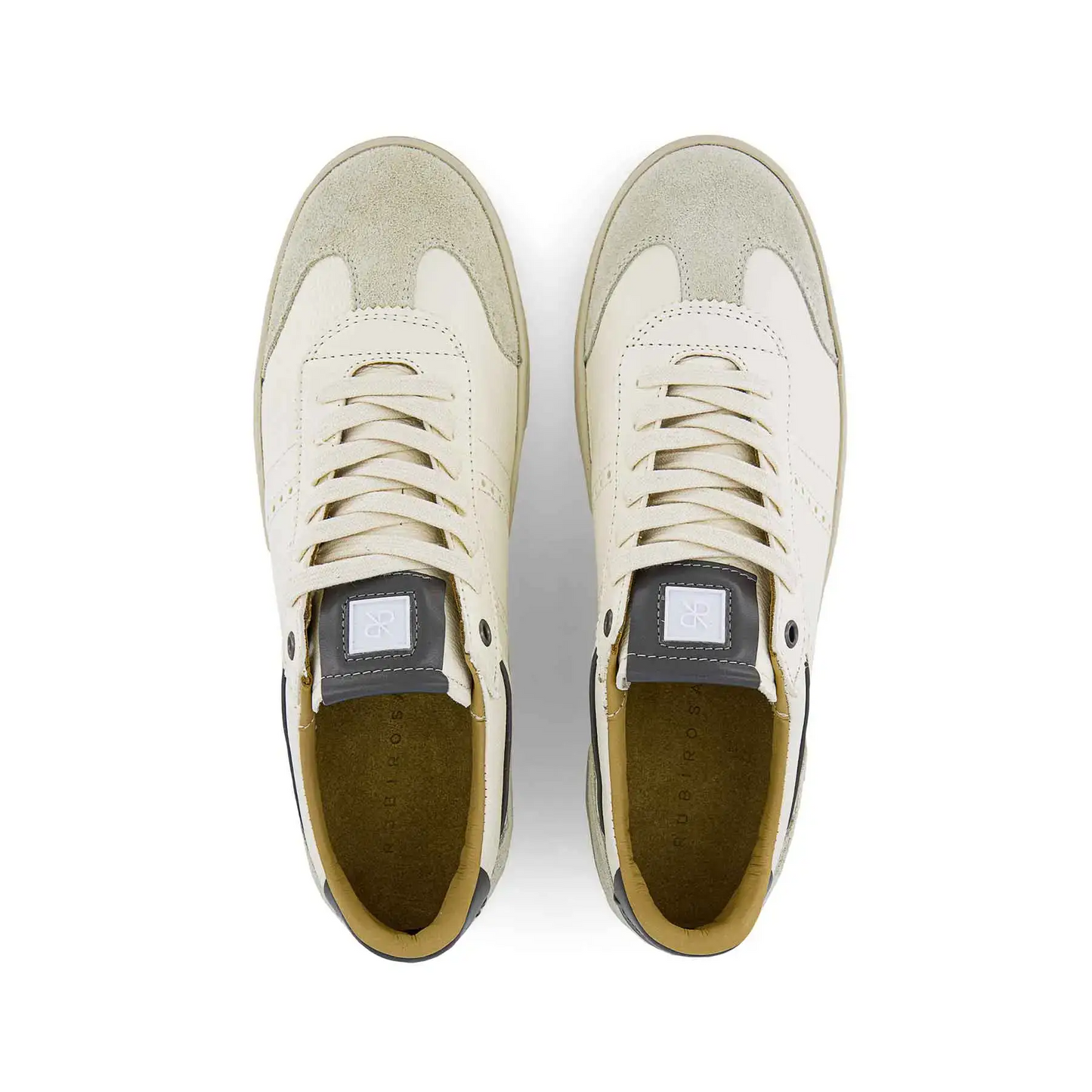 JUDY MEN'S CALF LEATHER SNEAKER - WHITE/GREY