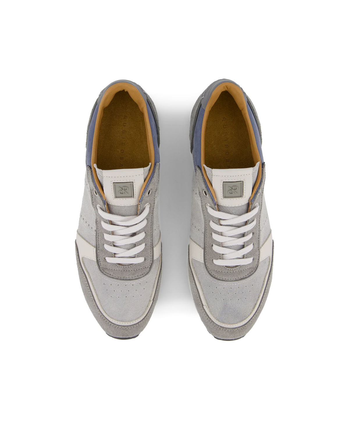 JOAN MEN'S SUEDE AND LEATHER SNEAKER - LIGHT GREY