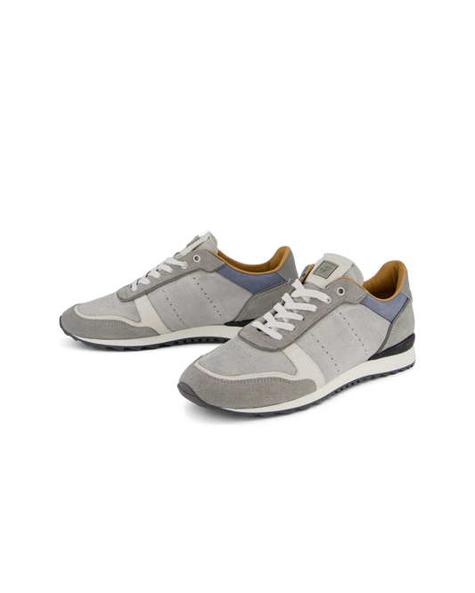JOAN MEN'S SUEDE AND LEATHER SNEAKER - LIGHT GREY