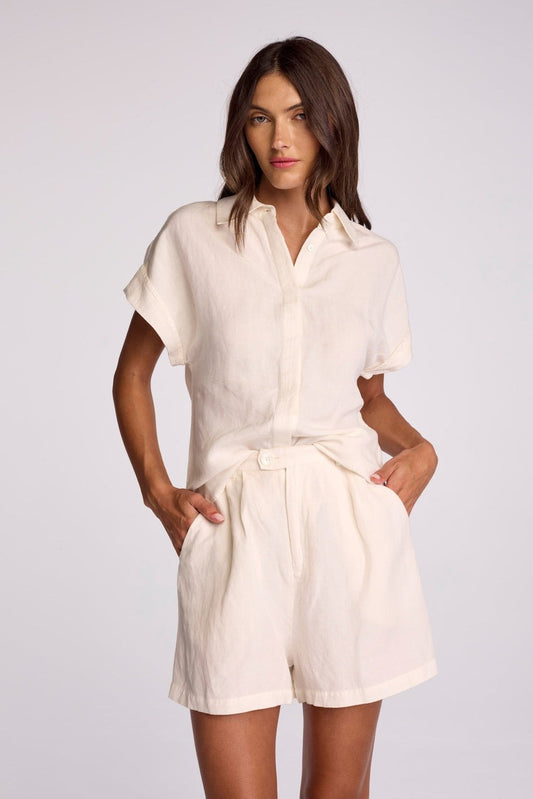 KAI LINEN BLAND SHIRT - WHISPER WHITE