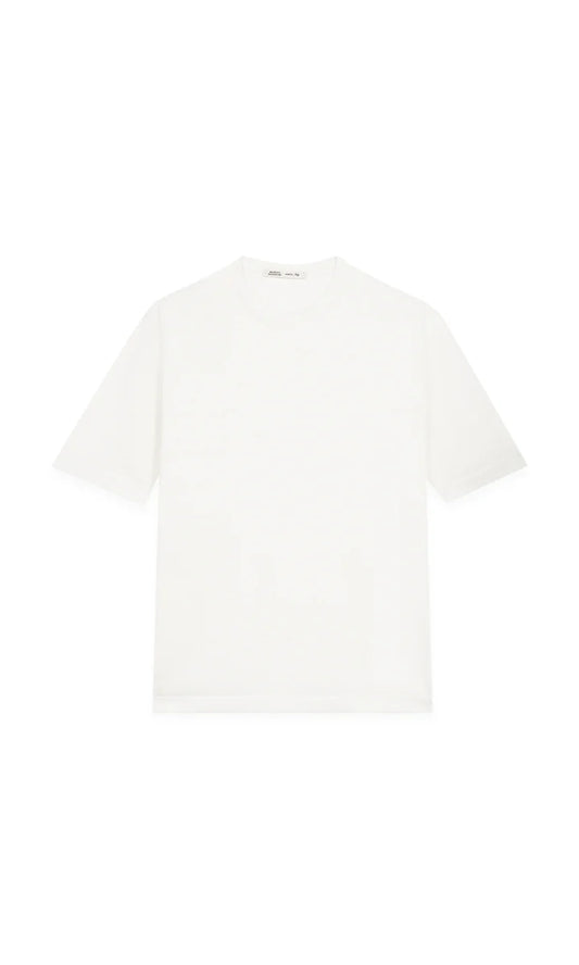 TONAL CRINKLED LINEN SHORT SLEEVE SHIRT - FULL WHITE