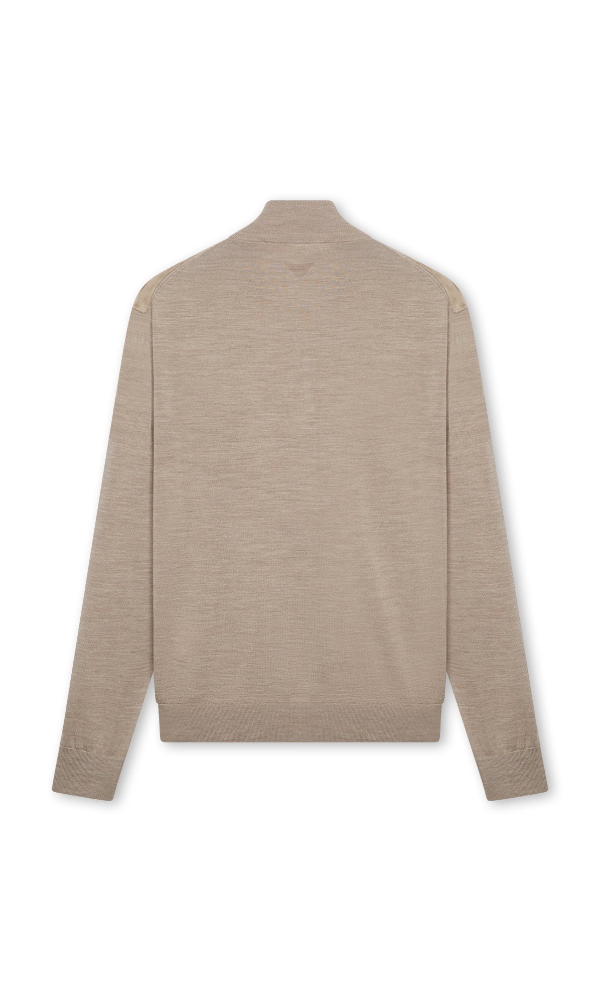 SUEDE AND WOOL LEATHER BOMBER JACKET - FULL MEDIUM BEIGE