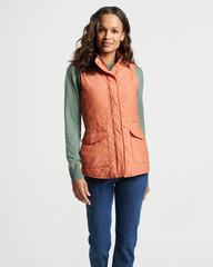 ADDISON QUILTED TRAVEL VEST - CAYENNE