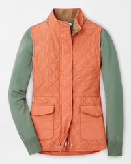 ADDISON QUILTED TRAVEL VEST - CAYENNE