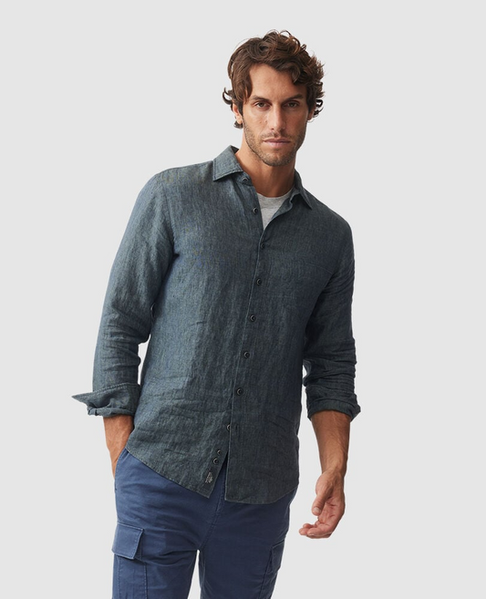 COROMANDEL LINEN SHIRT - ASH