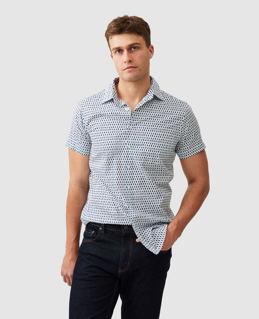 BYRON COTTON SHIRT - MARINE