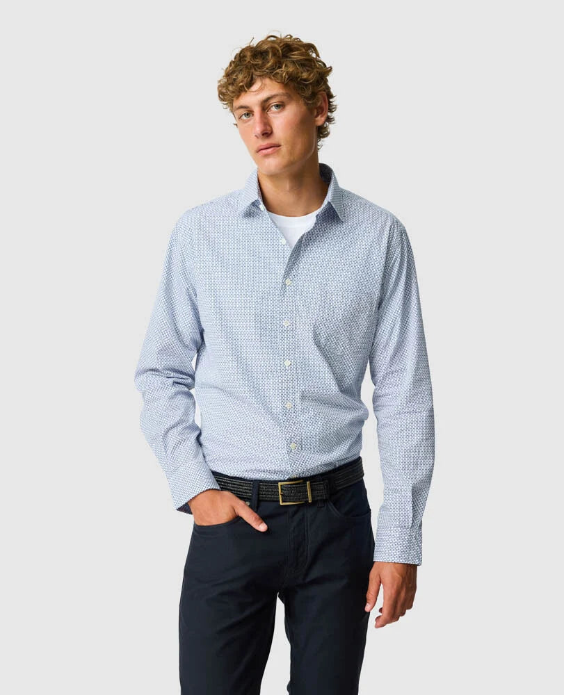 EDBROOKE HILL COTTON SHIRT - SKY