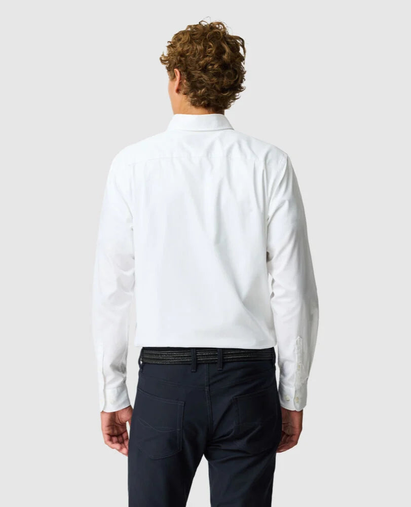 FRESHFORD AUSTRALIAN COTTON BLEND SHIRT - SNOW