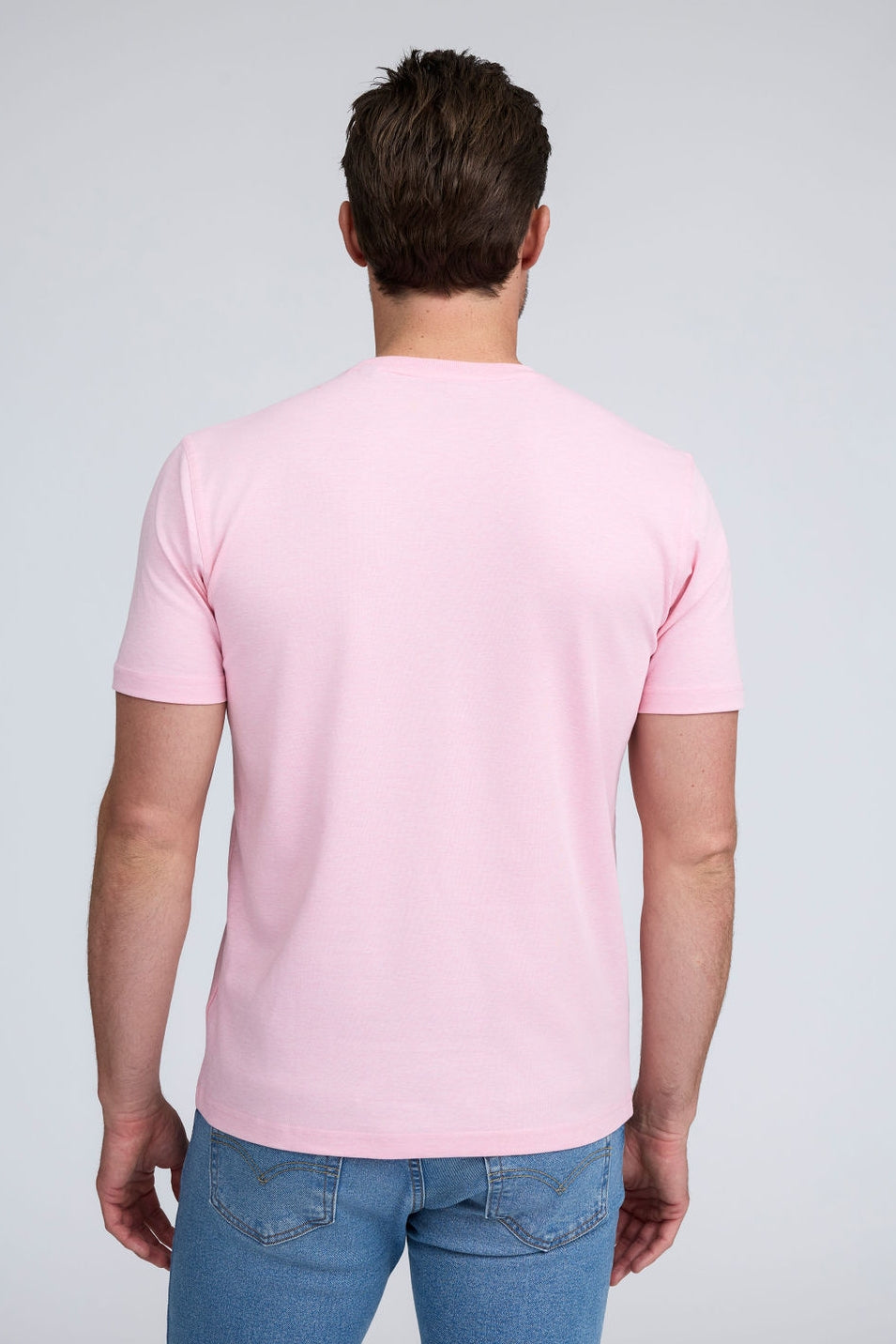 PURE AQUA COTTON CREW NECK T-SHIRT - PINK