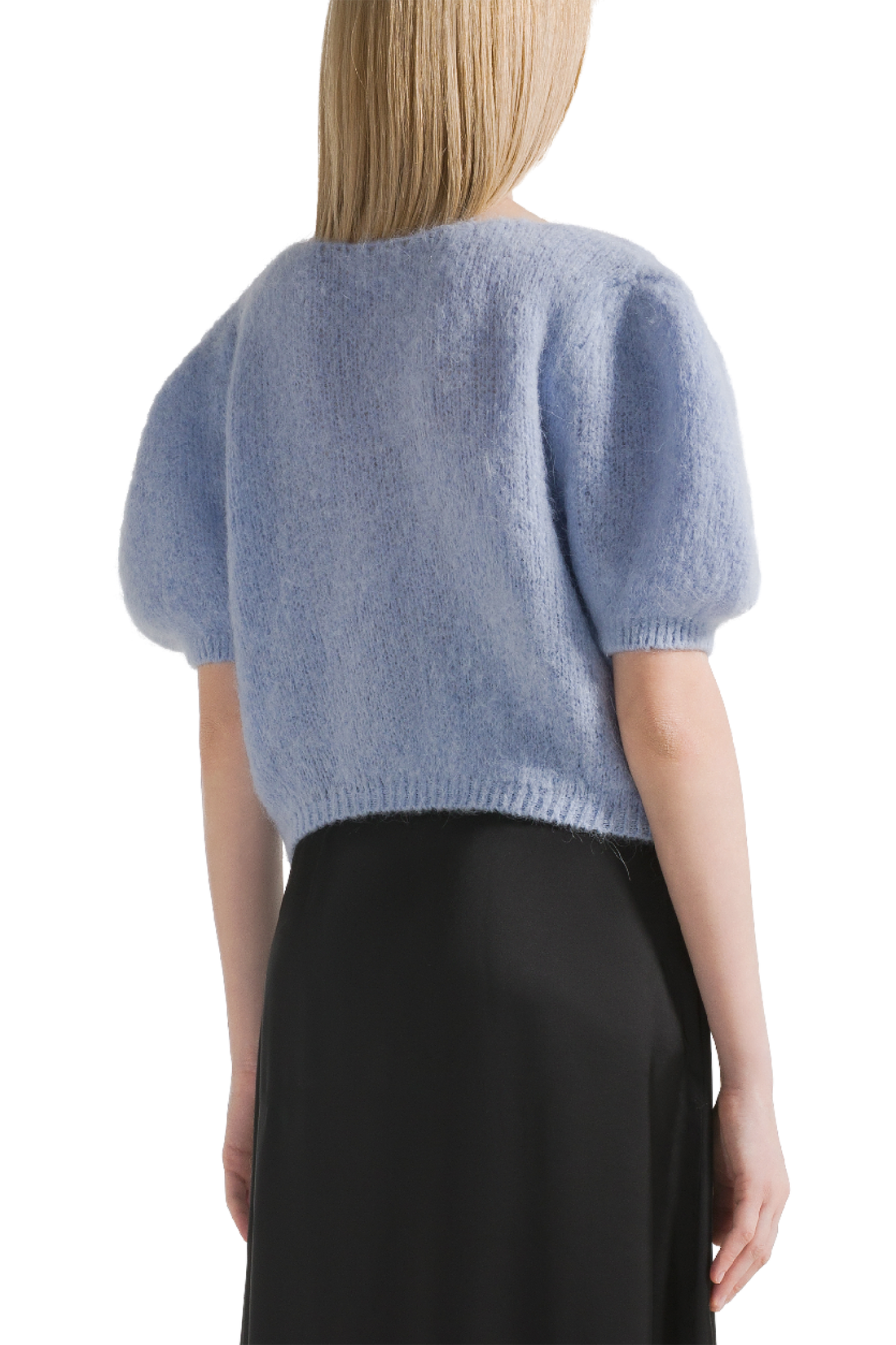 LOLANDA SHORT SLEEVE SWEATER - LIGHT BLUE
