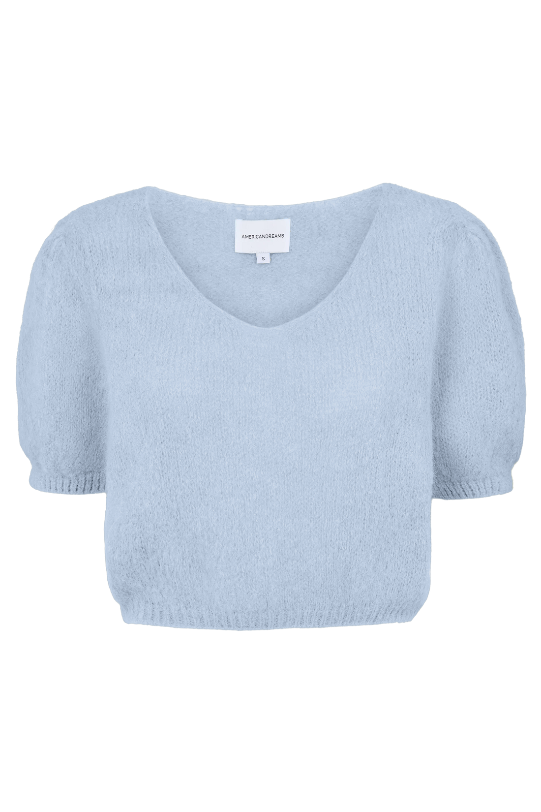 LOLANDA SHORT SLEEVE SWEATER - LIGHT BLUE