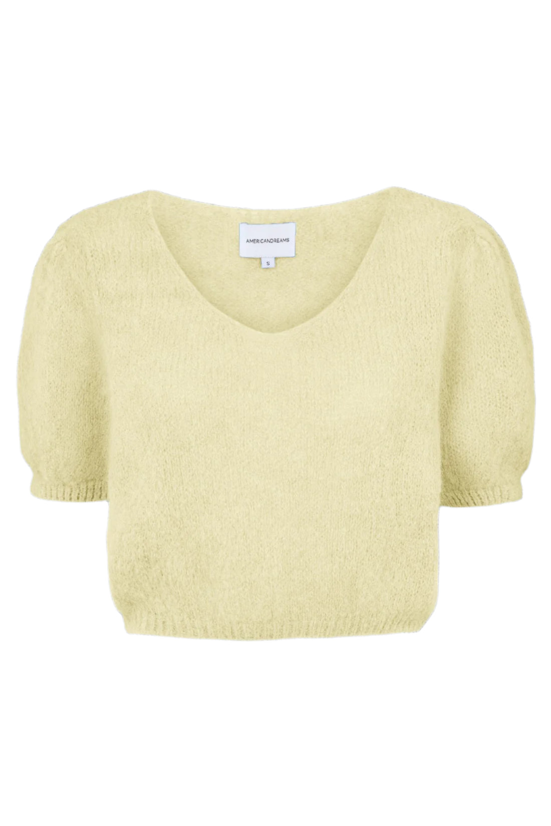 LOLANDA SHORT SLEEVE SWEATER - LIGHT YELLOW