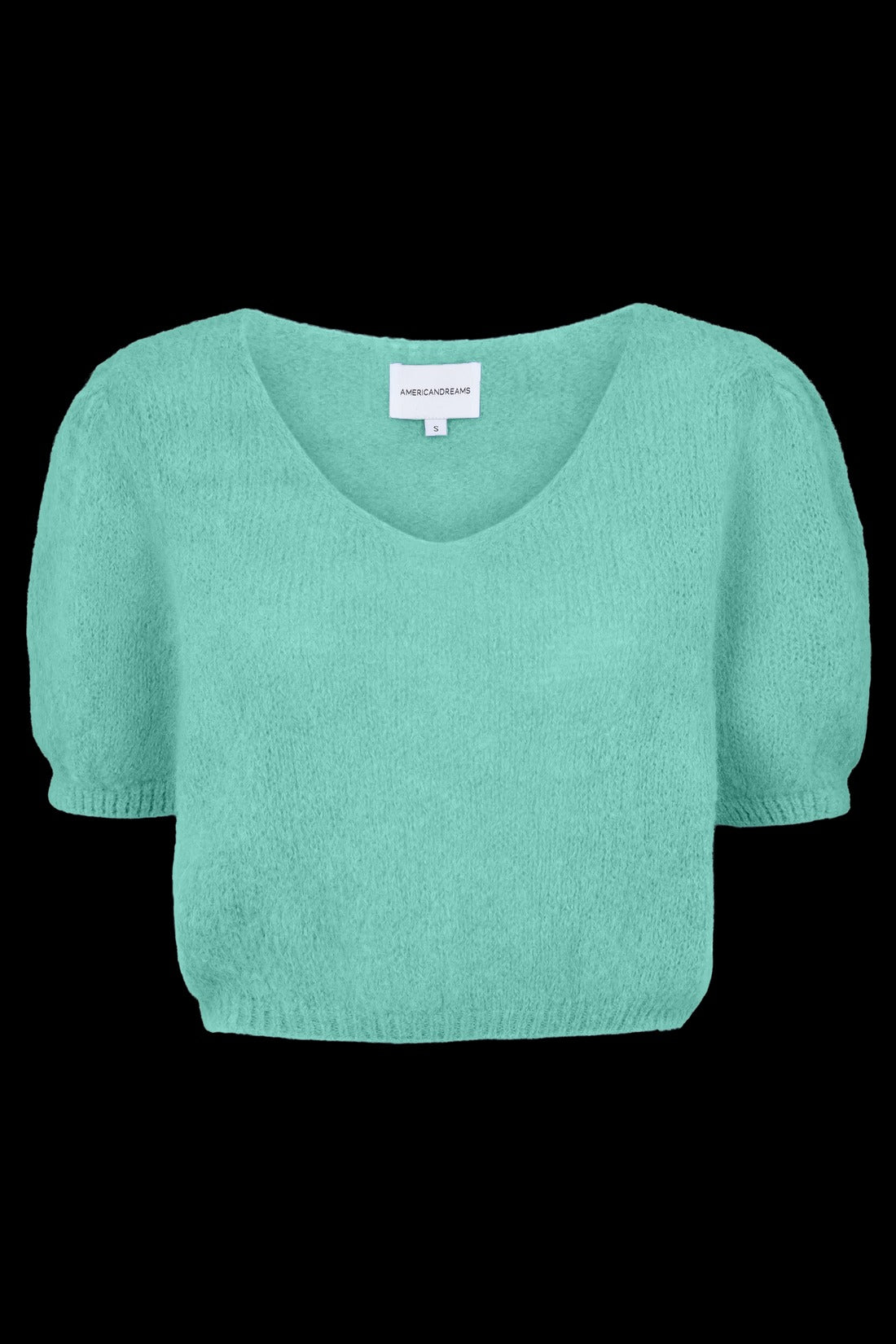 LOLANDA SHORT SLEEVE SWEATER - SEAFOAM GREEN