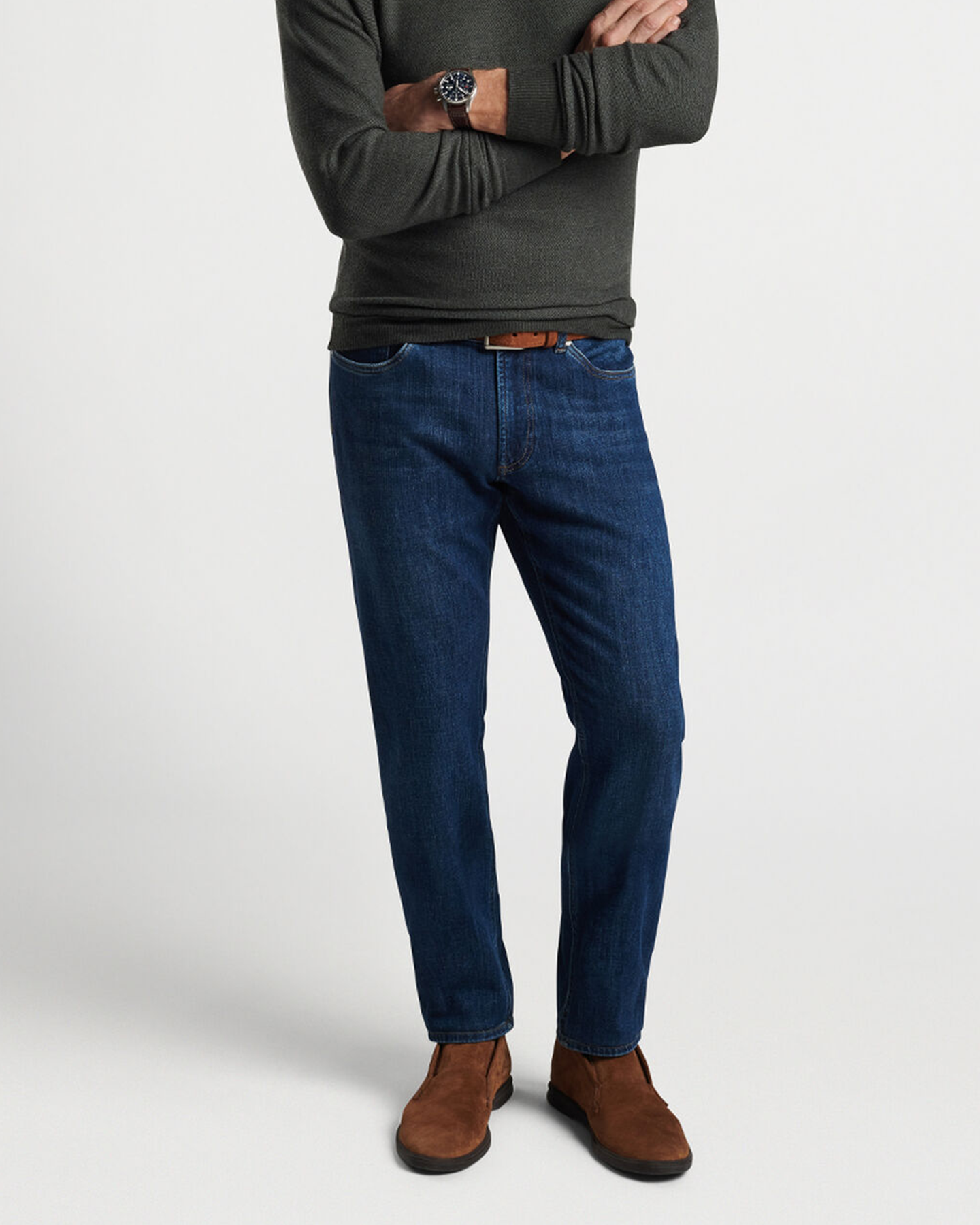 VINTAGE WASHED FIVE POCKET DENIM - TRUE BLUE