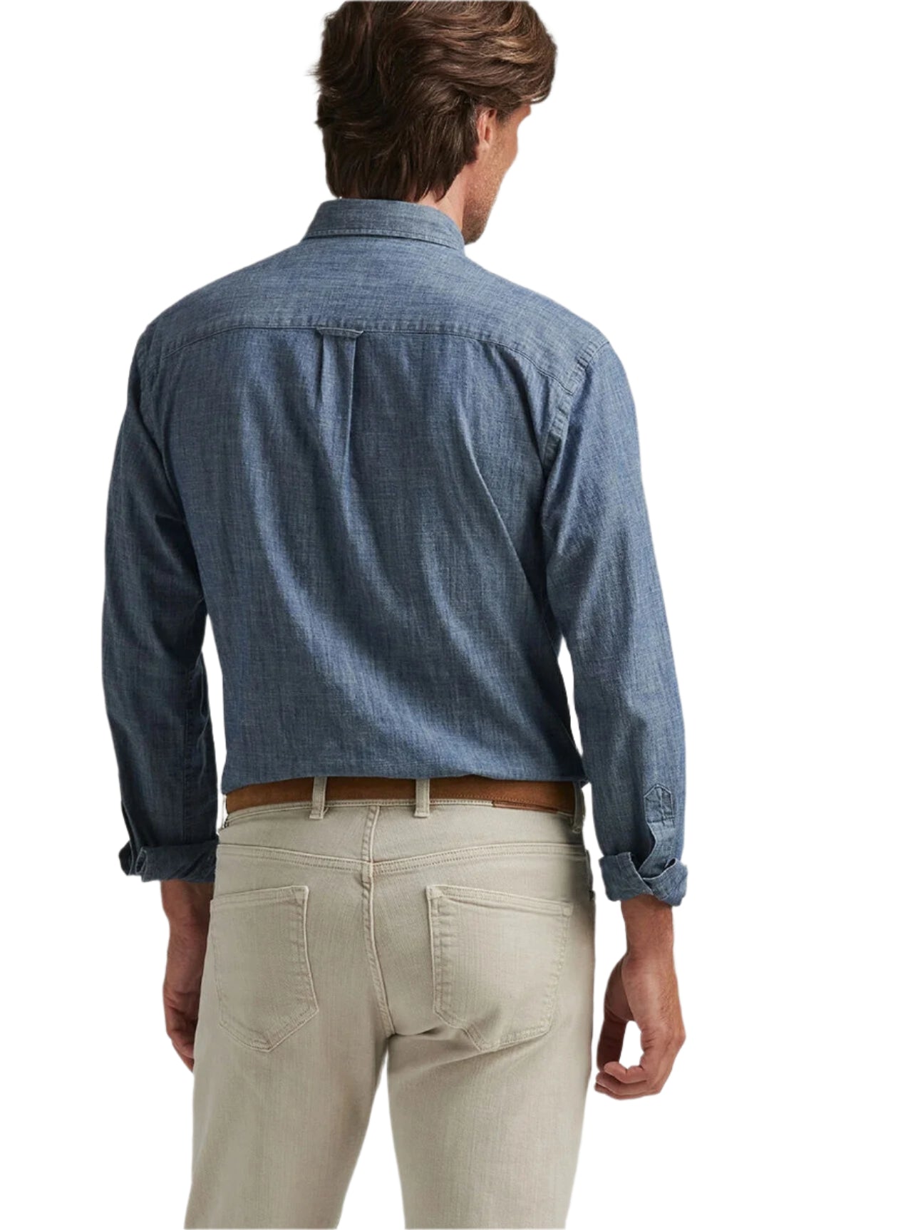 TAMWORTH CHAMBRAY COTTON-STRETCH SHIRT - INDIGO