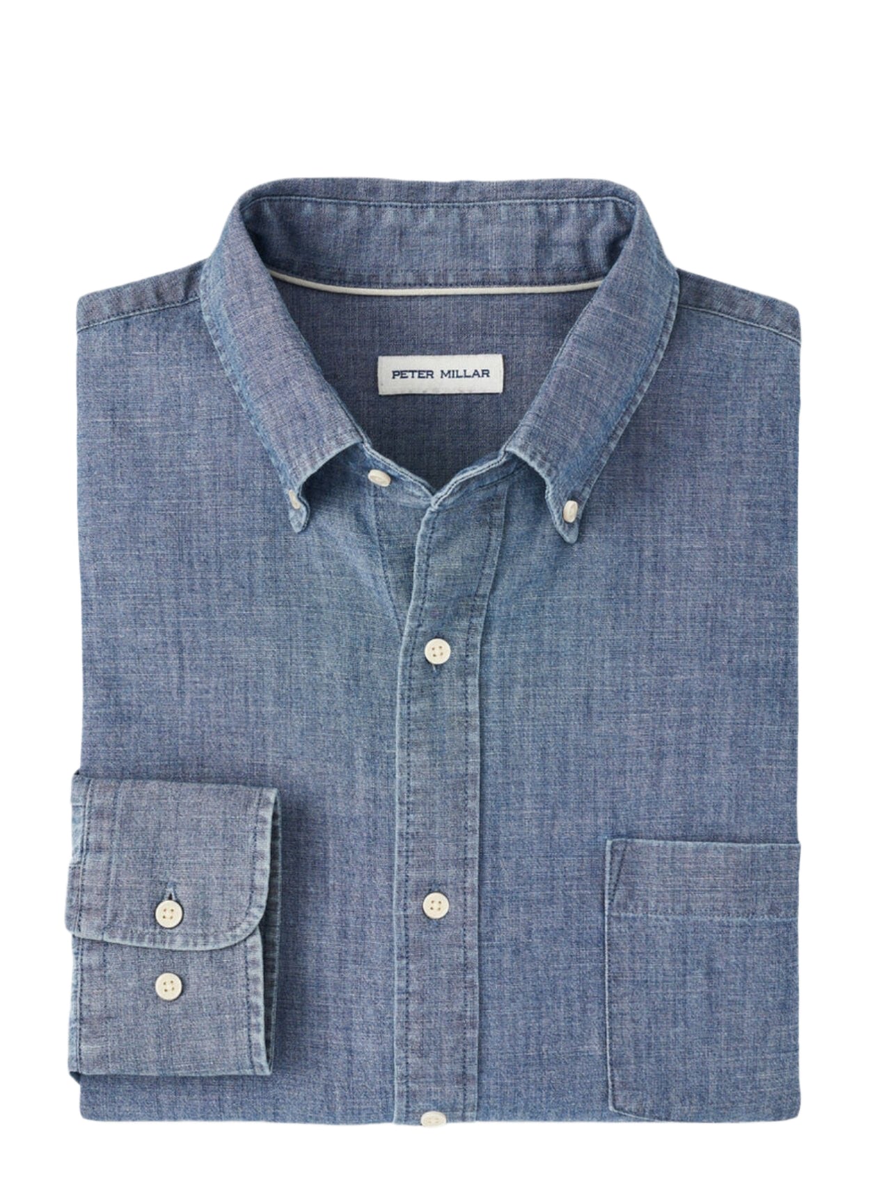 TAMWORTH CHAMBRAY COTTON-STRETCH SHIRT - INDIGO