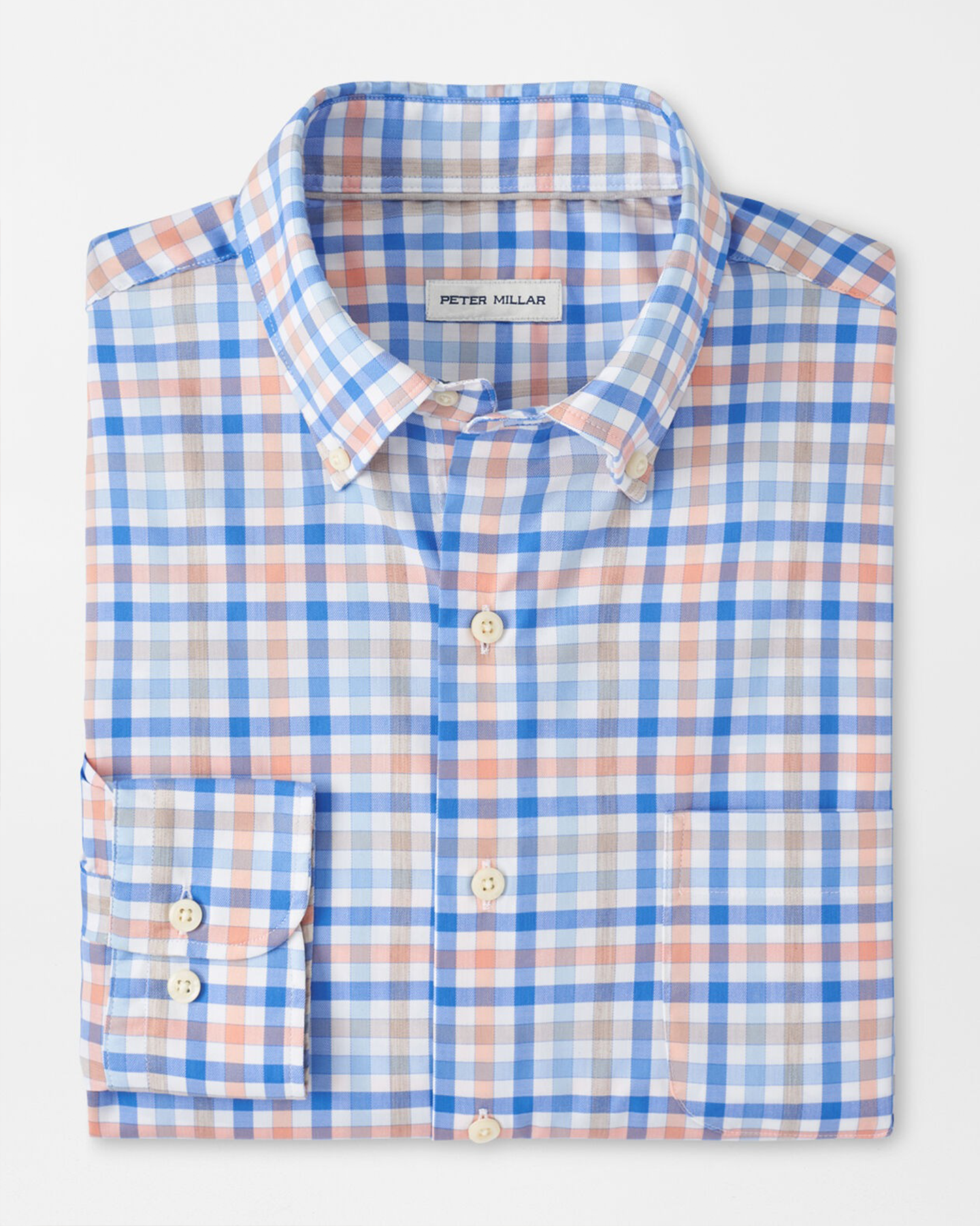 ORIN COTTON-STRETCH SHIRT - PARADISE ORANGE