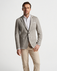 CAROVA JERSEY HOUNDSTOOTH SOFT JACKET - ICED CHAI