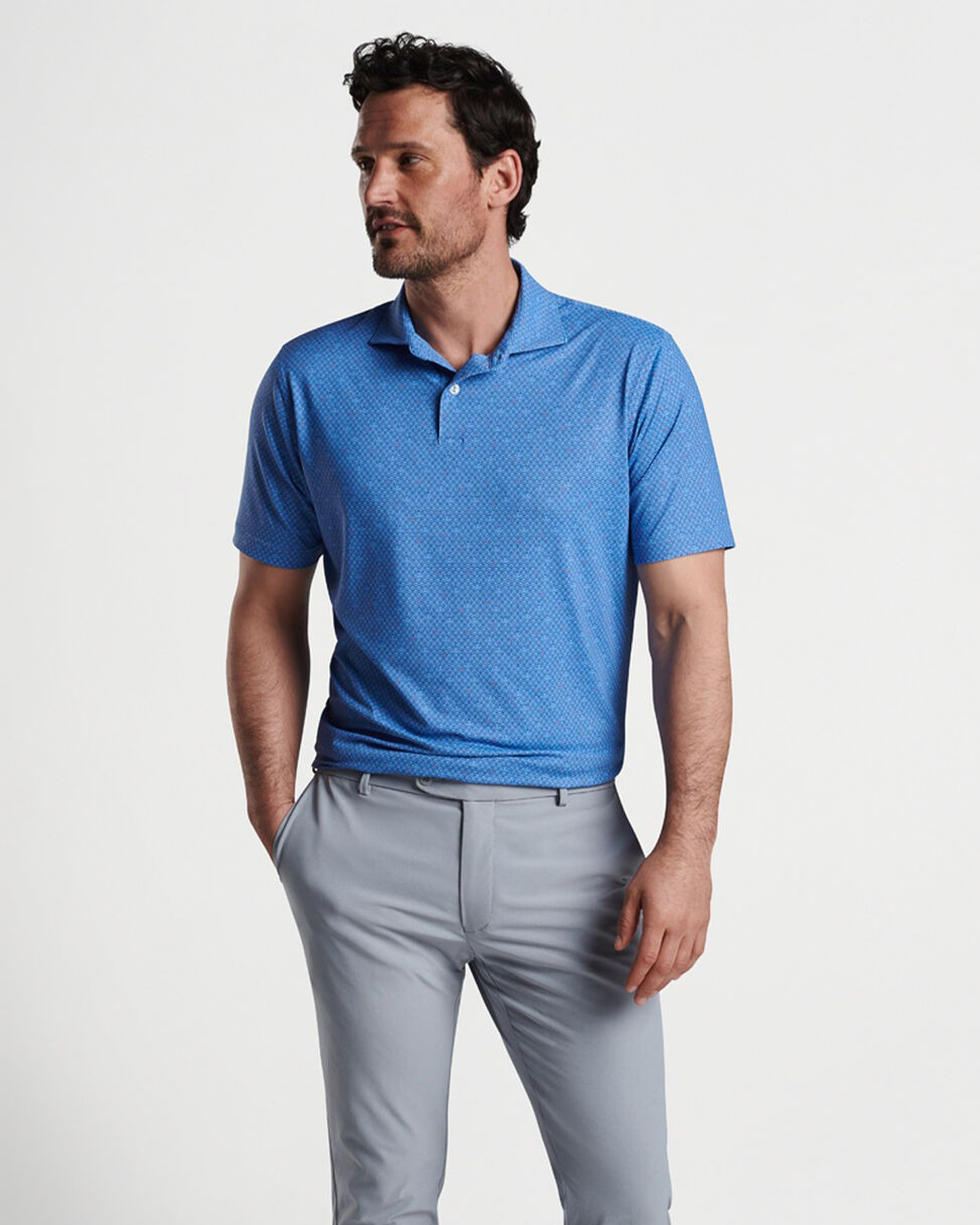 ESPRESSO MARTINIS PERFORMANCE JERSEY POLO - TAHOE BLUE