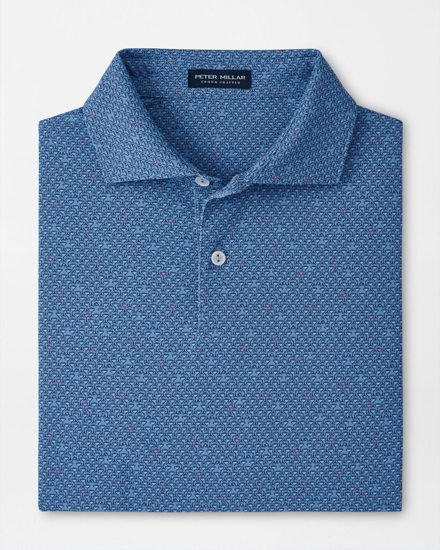 ESPRESSO MARTINIS PERFORMANCE JERSEY POLO - TAHOE BLUE