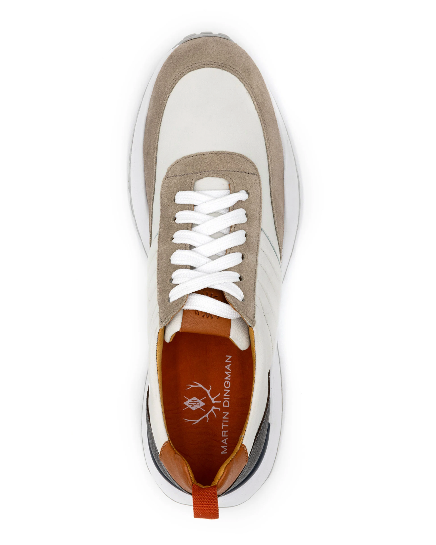 DAWSON GLOVE LEATHER SNEAKER - WHITE/SAND