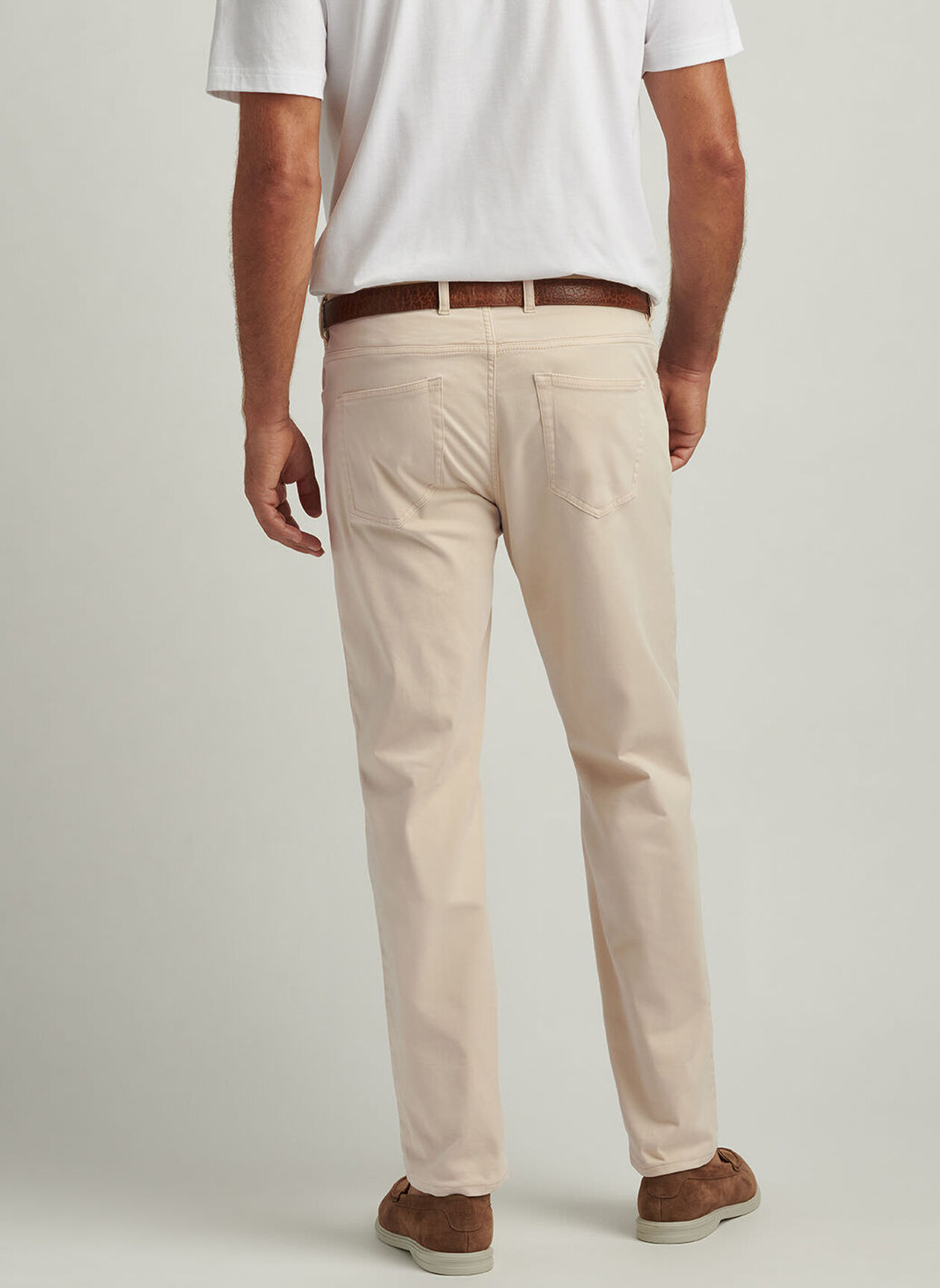 SIGNATURE SATEEN FIVE POCKET PANT - SAND