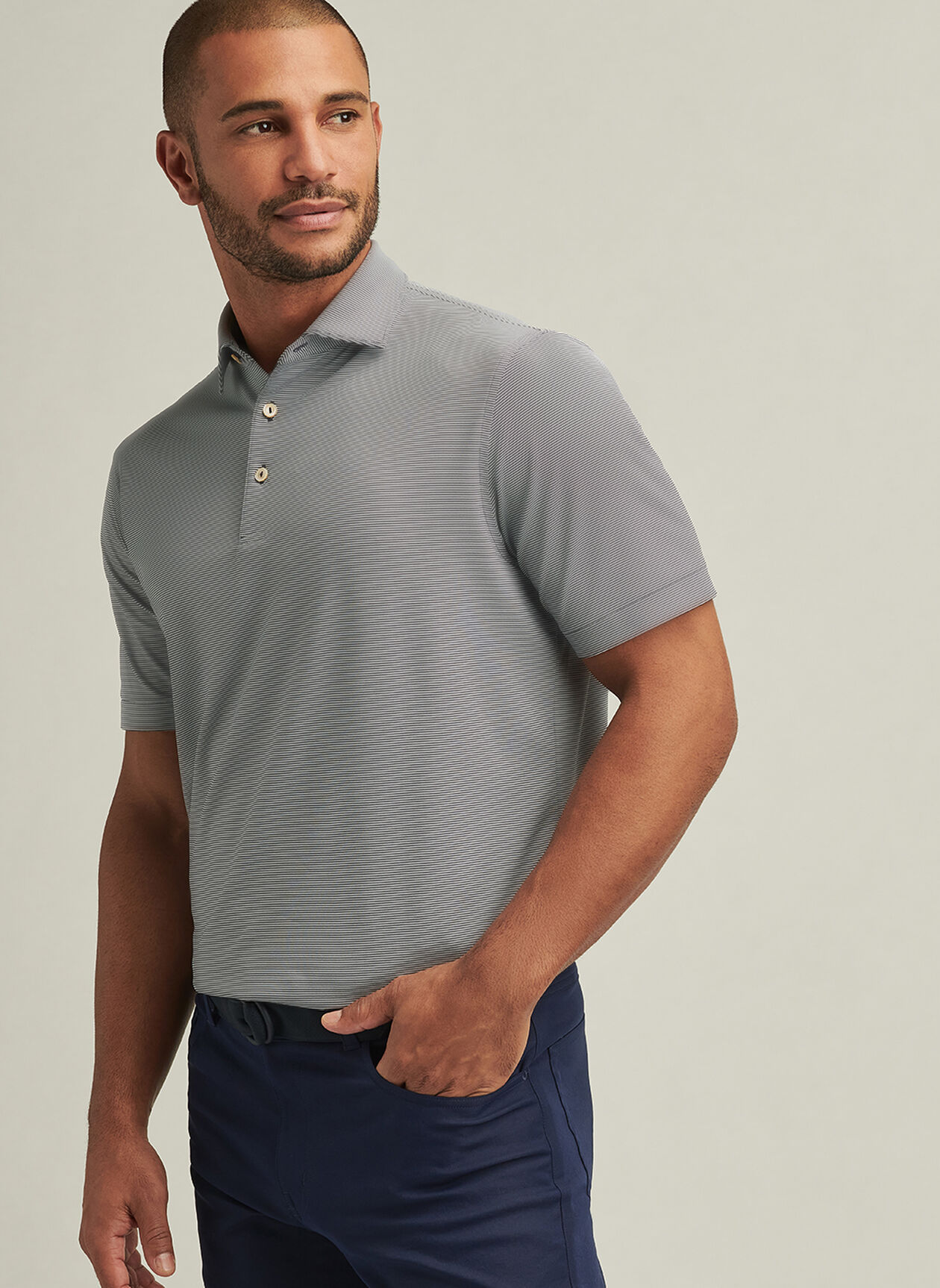 JUBILEE PERFORMANCE JERSEY POLO - SPORT NAVY