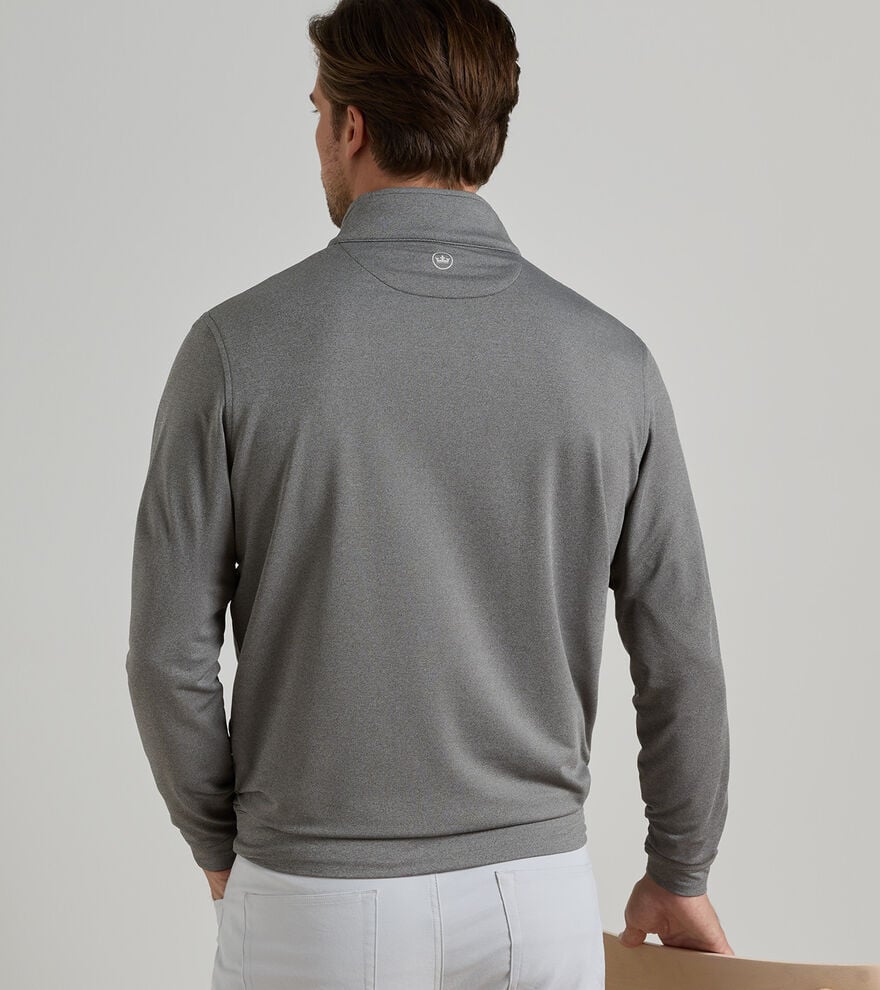 PERTH MELANGE PERFORMANCE QUARTER ZIP-SMOKE