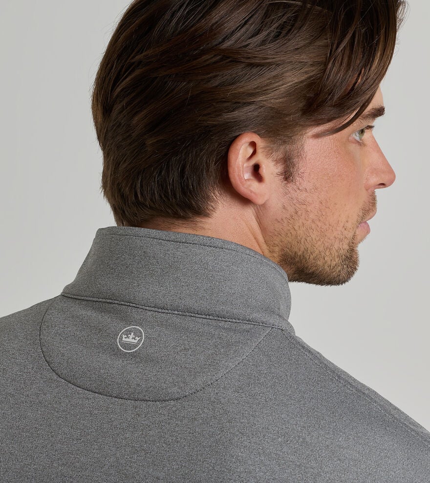 PERTH MELANGE PERFORMANCE QUARTER ZIP-SMOKE