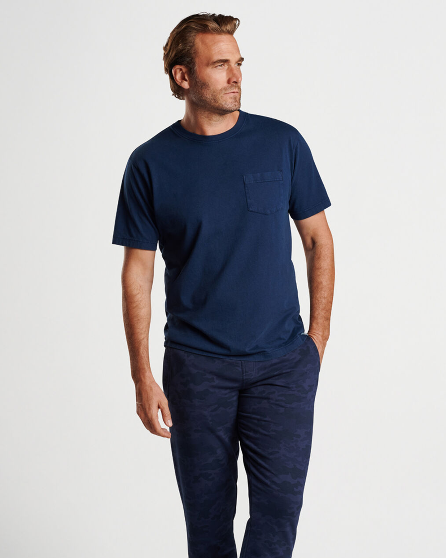 LAVA WASH POCKET TEE - NAVY