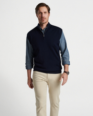 AUTUMN CREST 1/4 ZIP VEST - NAVY