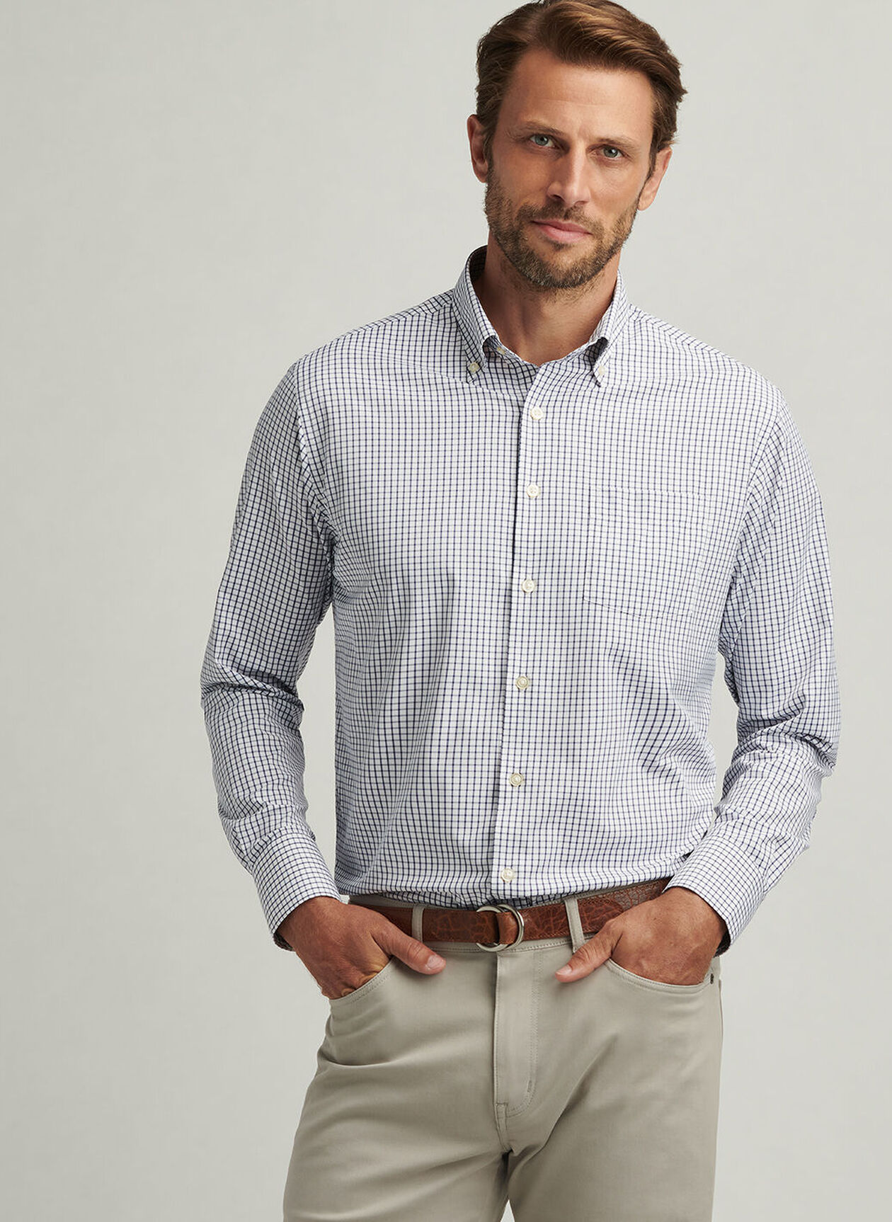 HANFORD PERFORMANCE TWILL SHIRT - CLASSIC NAVY