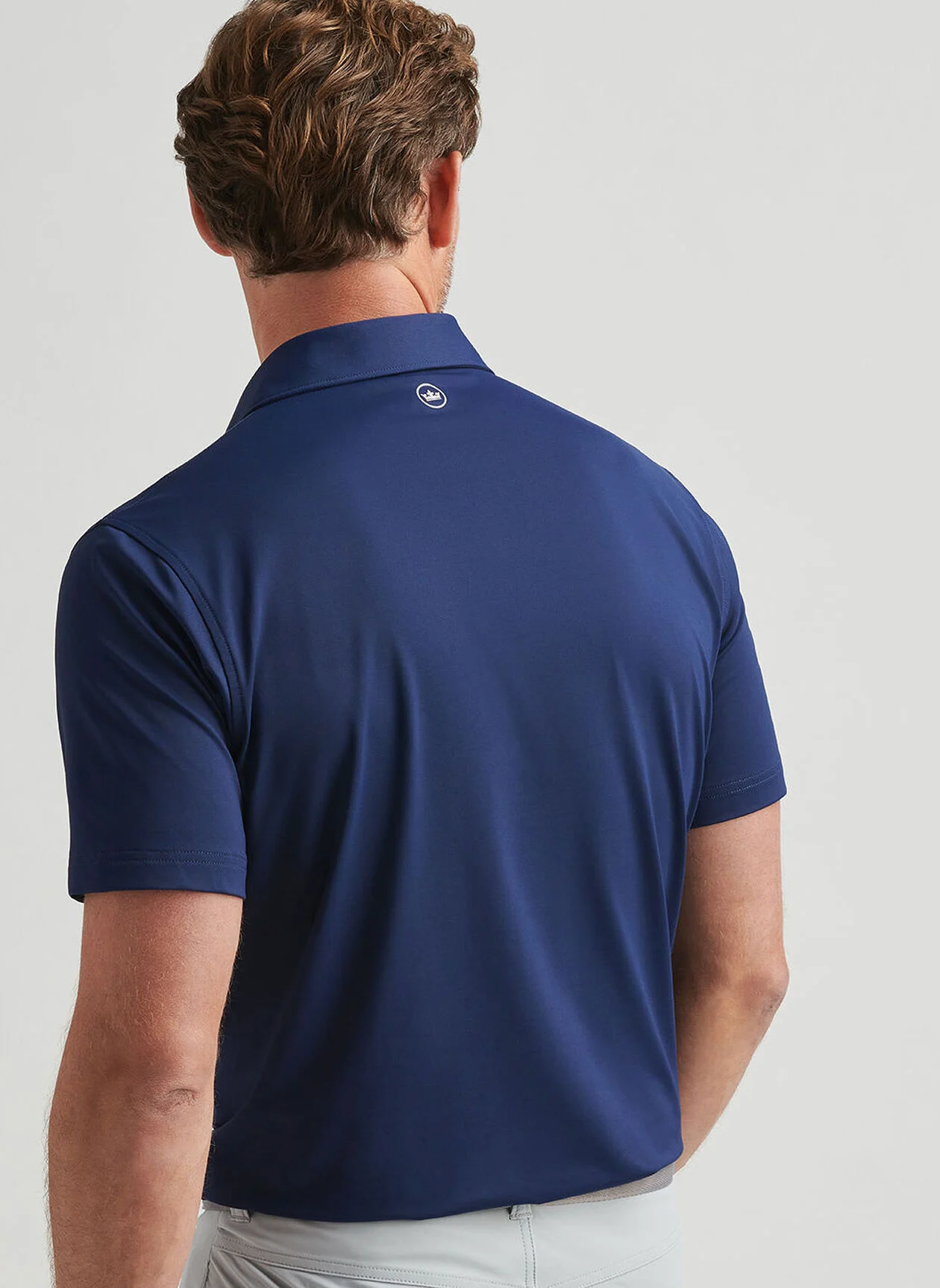 SOLID PERFORMANCE JERSEY POLO - NAVY