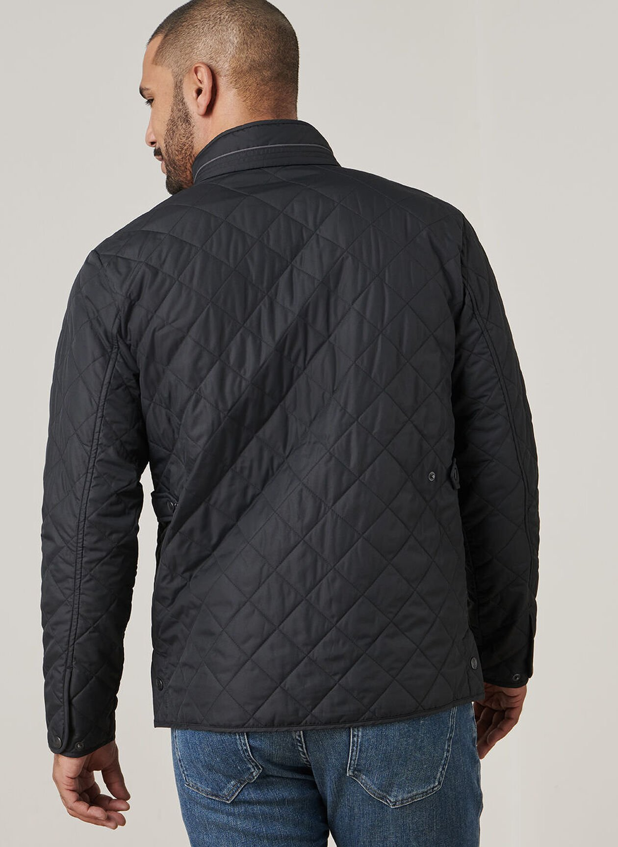 SUFFOLK QUILTED TRAVEL COAT - BLACK