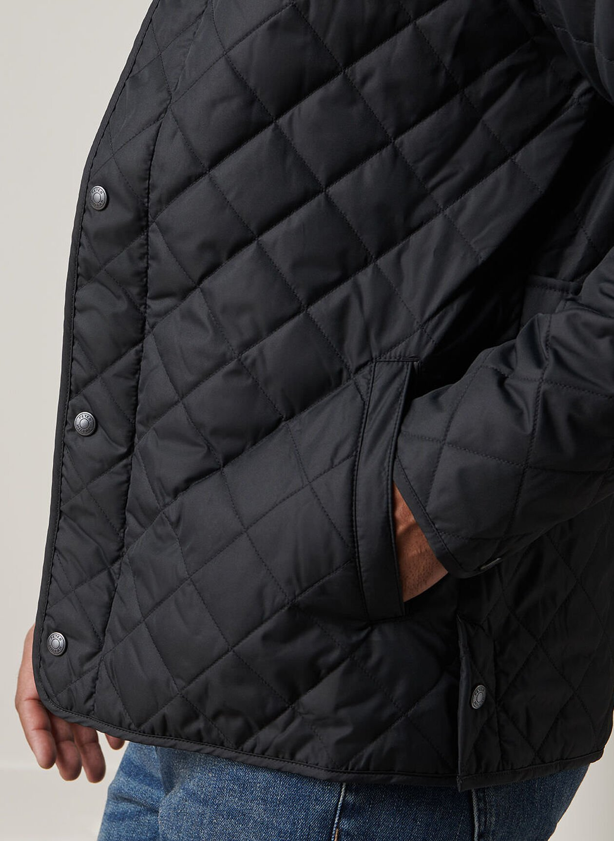 SUFFOLK QUILTED TRAVEL COAT - BLACK