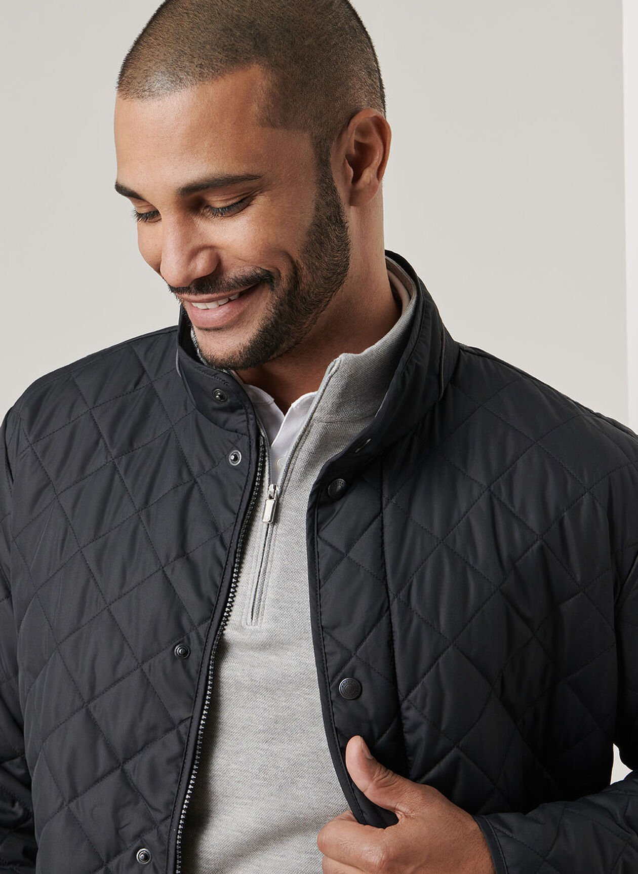SUFFOLK QUILTED TRAVEL COAT - BLACK
