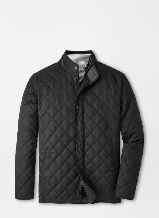 SUFFOLK QUILTED TRAVEL COAT - BLACK