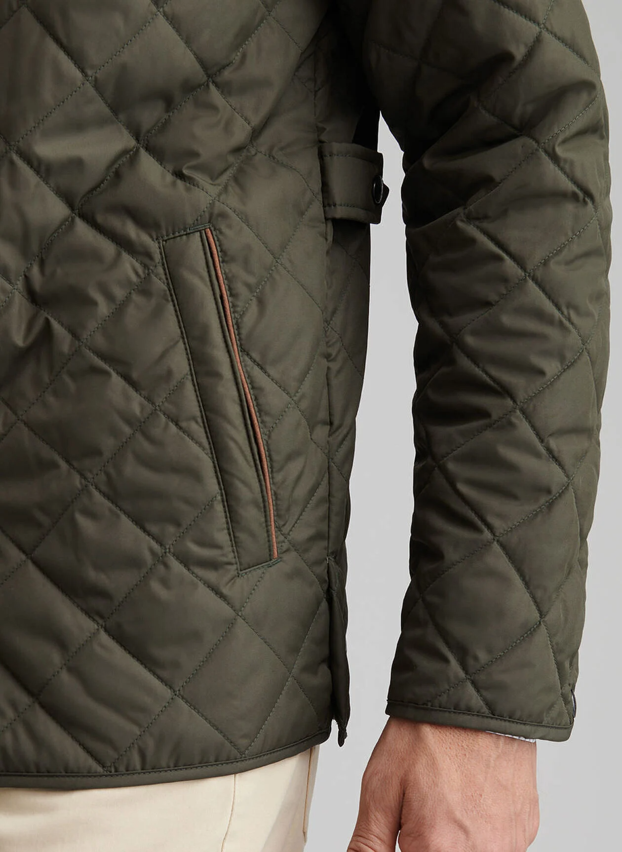 SUFFOLK QUILTED TRAVEL COAT - DARK OLIVE