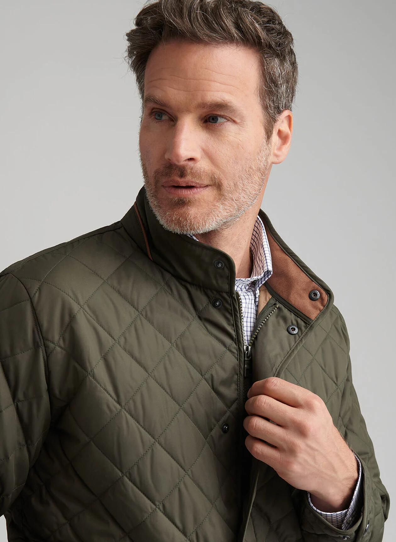 SUFFOLK QUILTED TRAVEL COAT - DARK OLIVE